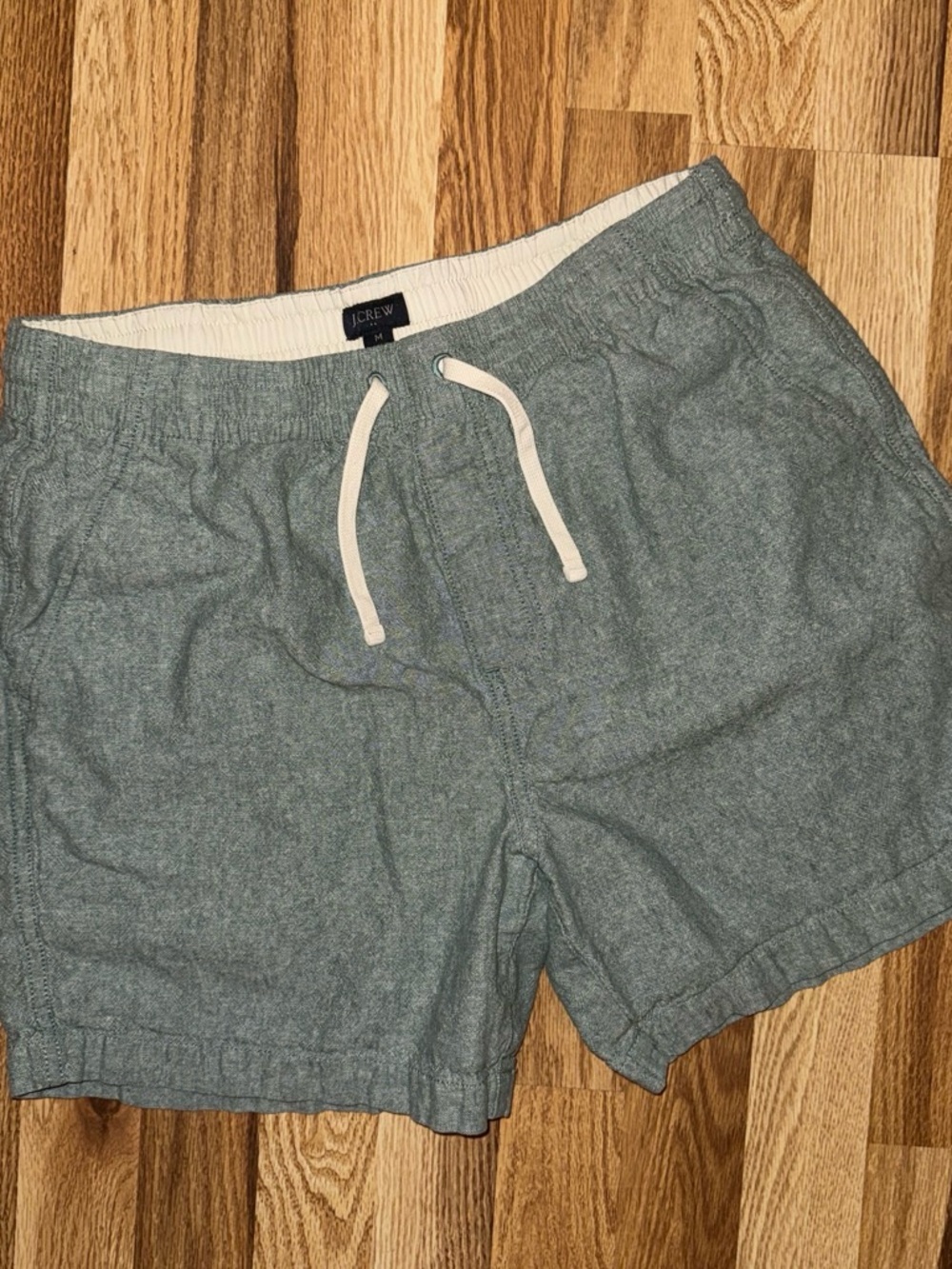 J. Crew Men’s Green Linen Blend Shorts 5” Inseam Size M